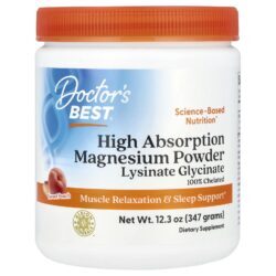 Doctors Best Magnésio em Pó de Alta Absorção Pêssego Doce 347 g (123 oz)