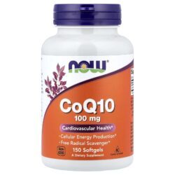 NOW Foods CoQ10 100 mg 150 Cápsulas softgel