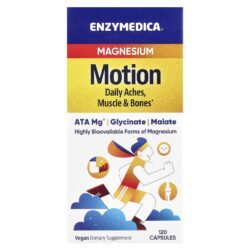 Enzymedica Magnesium Motion 120 Cápsulas (350 mg por Cápsula)