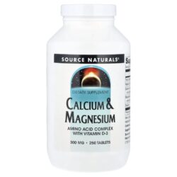 Source Naturals Cálcio e Magnésio 300 mg 250 Comprimidos