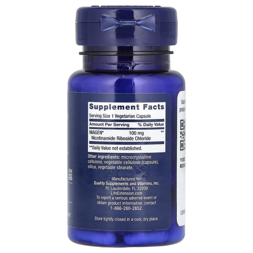 Life Extension NAD+ Cell Regenerator 100 mg 30 Cápsulas Vegetarianas - Imagem 2
