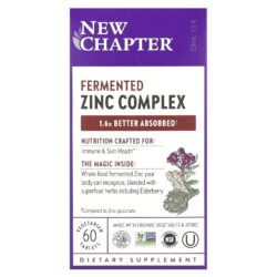 New Chapter Complexo de Zinco Fermentado 60 Comprimidos Vegetarianos