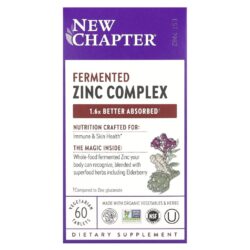 New Chapter Complexo de Zinco Fermentado 60 Comprimidos Vegetarianos