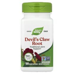 Natures Way Raiz de Unha-do-diabo 100 Cápsulas Veganas (480 mg por Cápsula)
