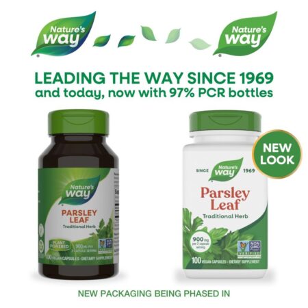 Natures Way Folha de Salsa 100 Cápsulas Veganas (450 mg por Cápsula) - Imagem 3