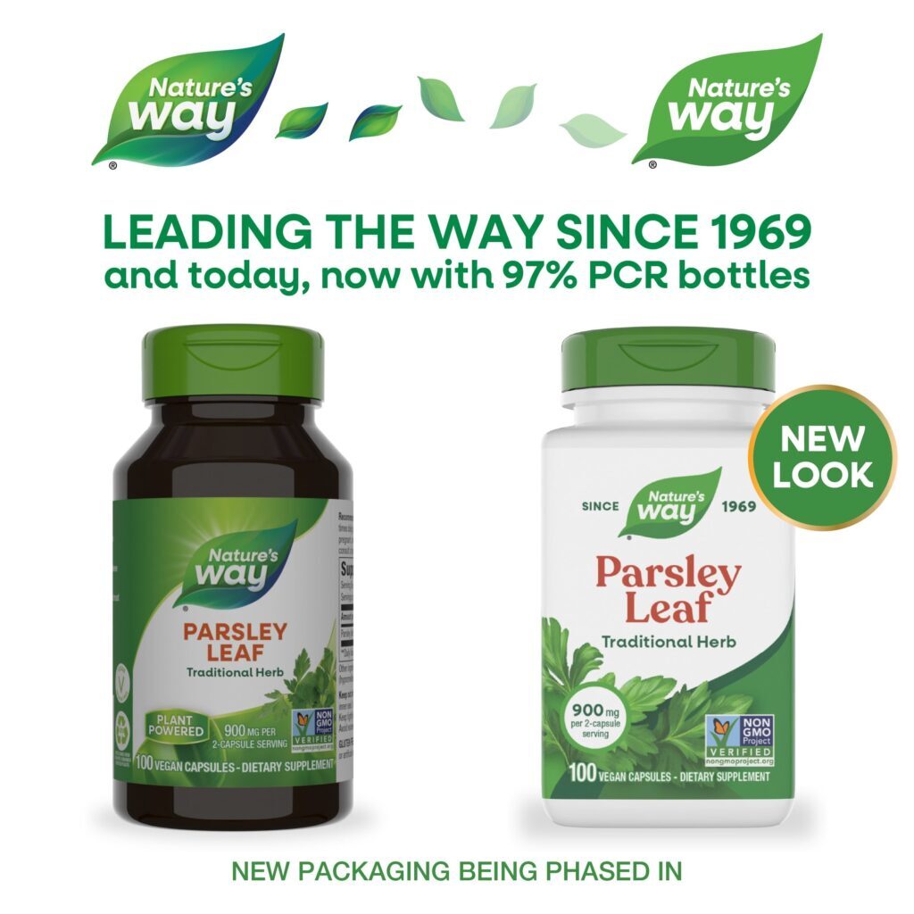 Natures Way Folha de Salsa 100 Cápsulas Veganas (450 mg por Cápsula) - Imagem 3
