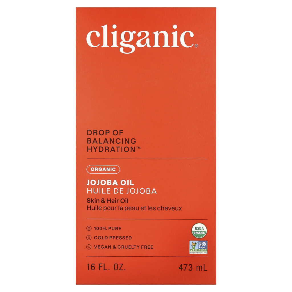 Cliganic Óleo de Jojoba Orgânico Para Pele Oleosa e Mista 473 ml (16 fl oz) - Imagem 2