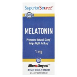 Superior Source Melatonina 1 mg 100 Comprimidos MicroLingual® de Dissolução Instantânea