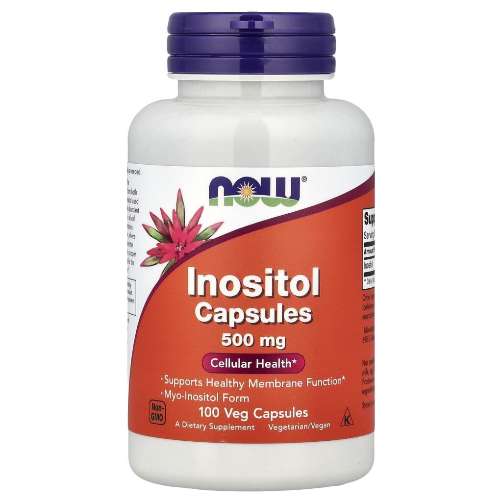 NOW Foods Inositol 500 mg 100 Cápsulas Vegetais