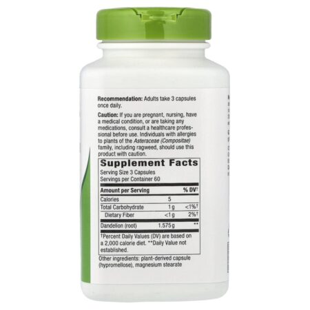 Natures Way Raiz de Dente-de-Leão 180 Cápsulas Veganas (525 mg por Cápsula) - Imagem 2
