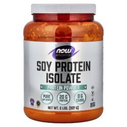NOW Foods Sports Isolado de Proteína de Soja Natural e Sem Sabor 907 g (2 lbs)