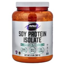 NOW Foods Sports Isolado de Proteína de Soja Natural e Sem Sabor 907 g (2 lbs)