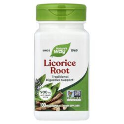Natures Way Raiz de Alcaçuz 100 Cápsulas Veganas (450 mg por Cápsula)