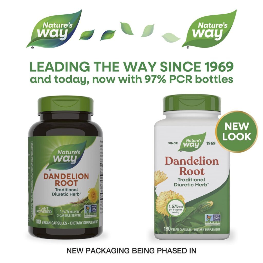 Natures Way Raiz de Dente-de-Leão 180 Cápsulas Veganas (525 mg por Cápsula) - Imagem 3