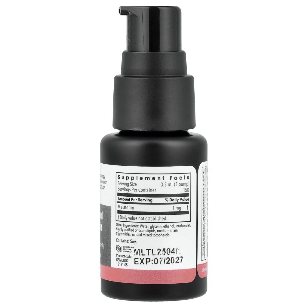 Allergy Research Group Melatonina Lipossomal 30 ml (1 fl oz) - Imagem 2