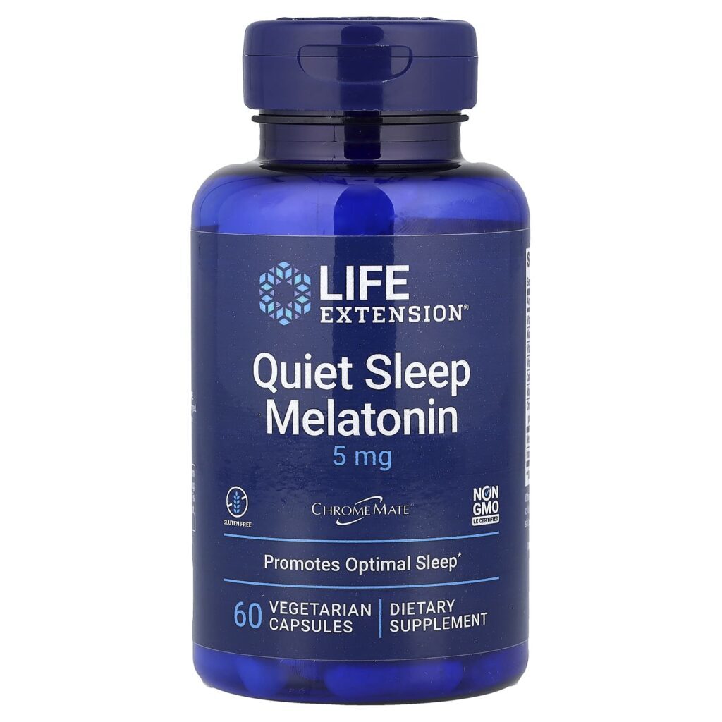 Life Extension Quiet Sleep Melatonina 5 mg 60 Cápsulas Vegetarianas