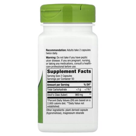 Natures Way Raiz de Unha-do-diabo 100 Cápsulas Veganas (480 mg por Cápsula) - Imagem 2