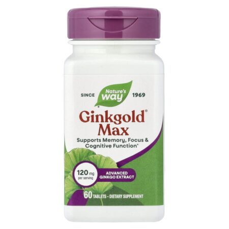Natures Way Ginkgold® Max 120 mg 60 Comprimidos — foto 1 Natures Way Ginkgold® Max 120 mg 60 Comprimidos — foto 1