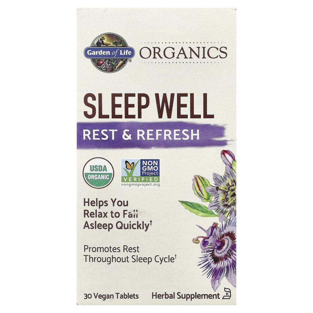 Garden of Life Organics Durma Bem Descanse e Refresque-se 30 Comprimidos Veganos