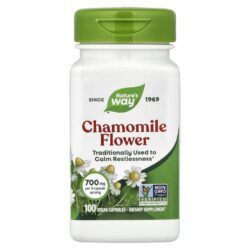 Natures Way Flor de Camomila 700 mg 100 Cápsulas Veganas (350 mg por Cápsula)