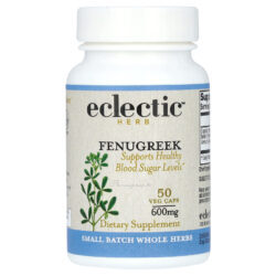 Eclectic Herb Erva Fenacho 600 mg 50 Cápsulas Vegetais