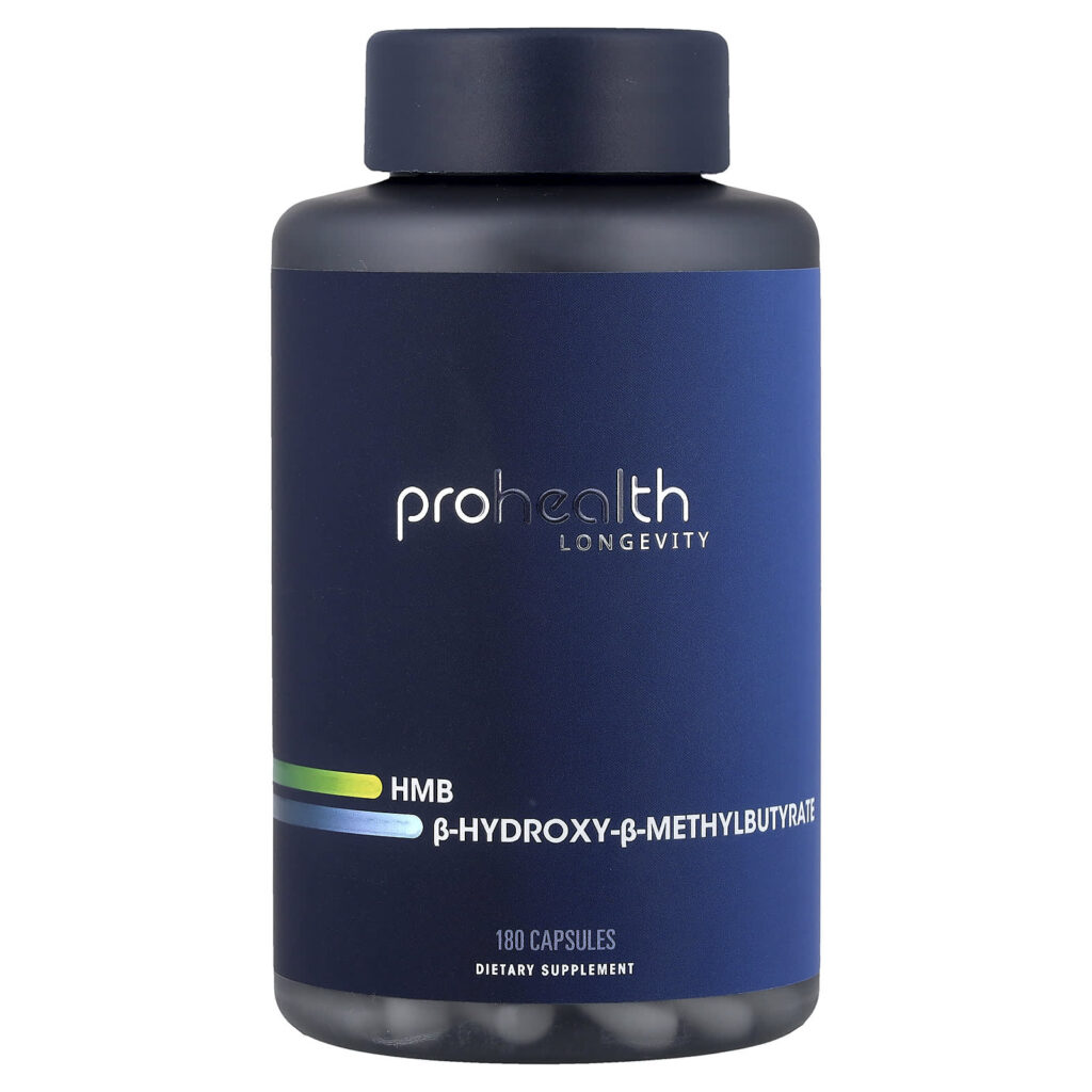 ProHealth Longevity HMB B-Hydroxy-B-Methylbutyrate 180 Cápsulas