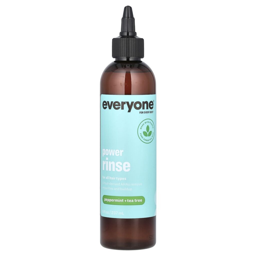 Everyone Enxágue Poderoso Para Todos os Tipos de Cabelo Hortelã-Pimenta + Melaleuca 237 ml (8 fl oz)