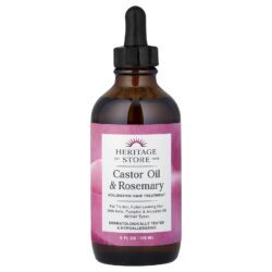Heritage Store Óleo de Rícino e Alecrim Tratamento Capilar Volumizador Todos os Tipos de Cabelo 118 ml (4 fl oz)
