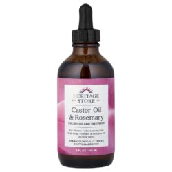 Heritage Store Óleo de Rícino e Alecrim Tratamento Capilar Volumizador Todos os Tipos de Cabelo 118 ml (4 fl oz)