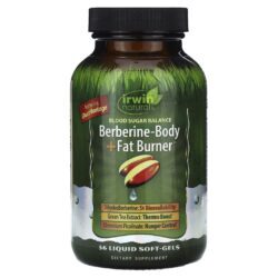 Irwin Naturals Berberina-Corpo + Queimador de Gordura 56 Cápsulas Softgel Líquidas