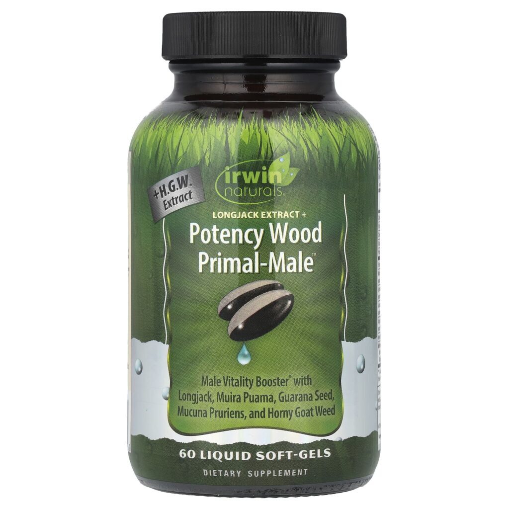 Irwin Naturals Potency Wood Primal-Male™ 60 Cápsulas Softgel Líquidas
