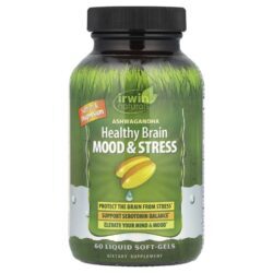 Irwin Naturals Ashwagandha Cérebro Saudável Humor e Estresse 60 Cápsulas Softgel Líquidas