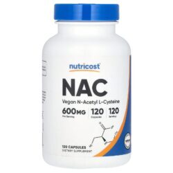Nutricost NAC N-Acetil L-Cisteína Vegana 600 mg 120 Cápsulas