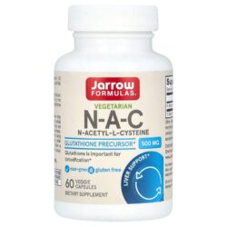 Jarrow Formulas NAC Vegetariano 500 mg 60 Cápsulas Vegetais
