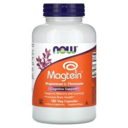 NOW Foods Magtein® L-treonato de Magnésio 180 Cápsulas Vegetais