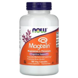 NOW Foods Magtein® L-treonato de Magnésio 180 Cápsulas Vegetais