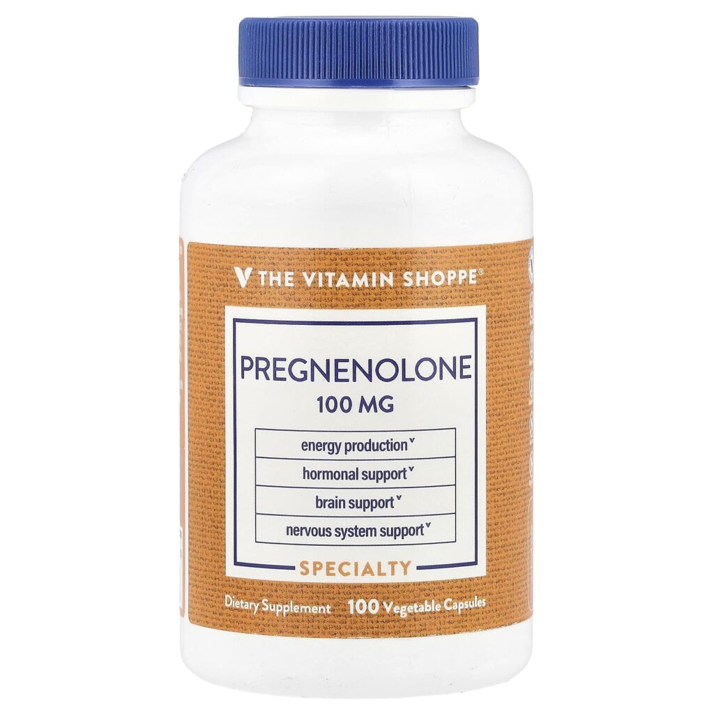 The Vitamin Shoppe Pregnenolona 100 mg 100 Cápsulas Vegetais