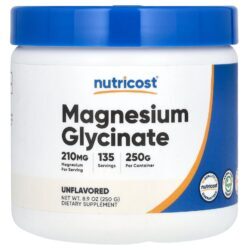 Nutricost Glicinato de Magnésio Sem Sabor 250 g (89 oz)