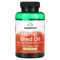 Swanson Óleo de Semente de Cânhamo 1.000 mg 60 Cápsulas Softgel