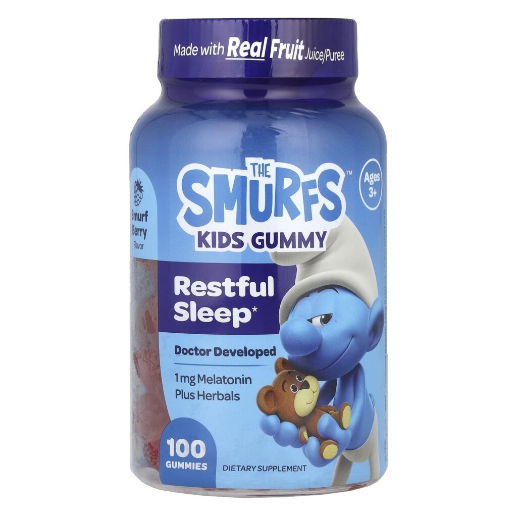 The Smurfs Gomas para Crianças Sono Reparador A Partir de 3 Anos Smurf Berry 100 Gomas