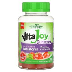 21st Century Gomas de Melatonina VitaJoy® Morango 60 Gomas (5 mg por Goma)