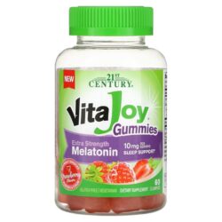 21st Century Gomas de Melatonina VitaJoy® Morango 60 Gomas (5 mg por Goma)