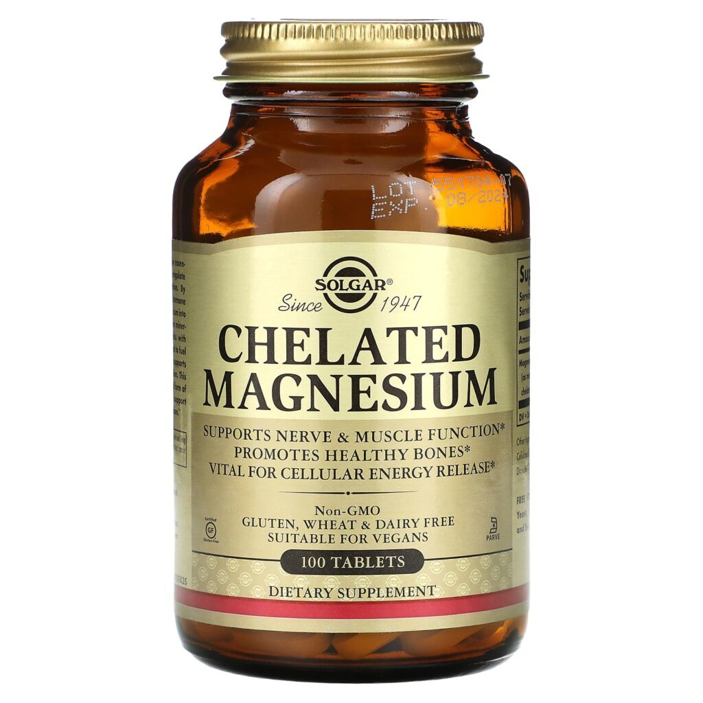 Solgar Magnésio Quelato 100 Comprimidos (100 mg por Comprimido)