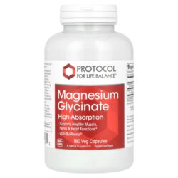 Protocol for Life Balance Magnesium Glycinate High Absorption 180 Veg Capsules
