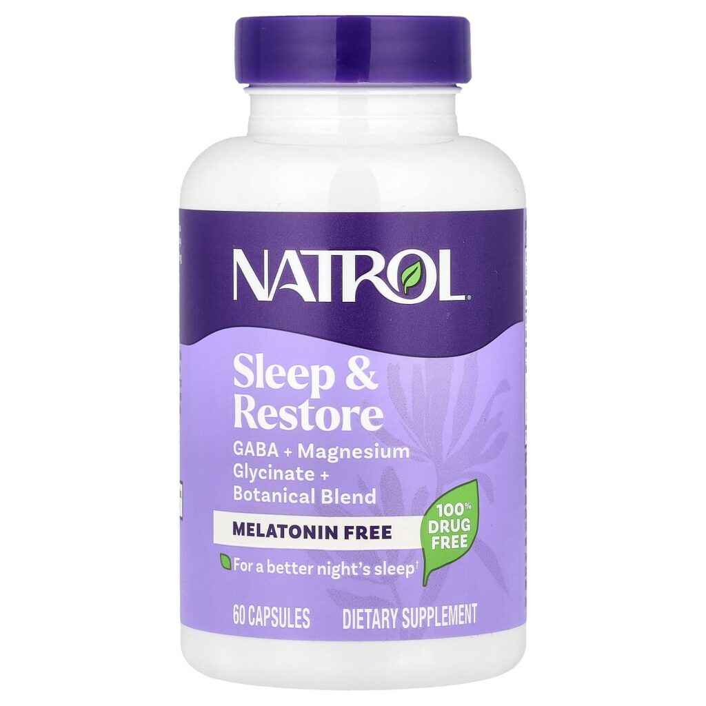 Natrol Sleep & Restore Sem Melatonina 60 Cápsulas