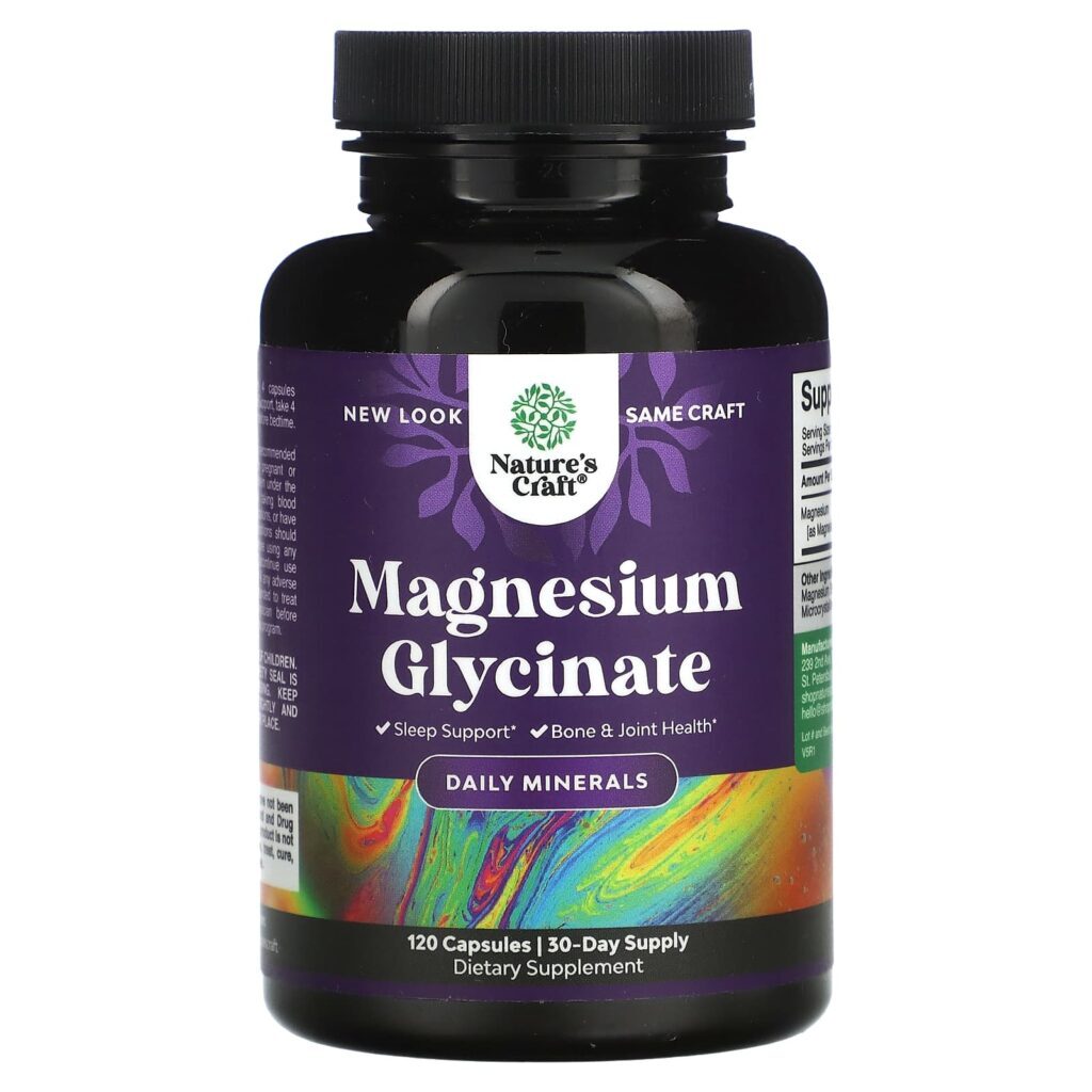 Natures Craft Glicinato de Magnésio 120 Cápsulas (100 mg por Cápsula)
