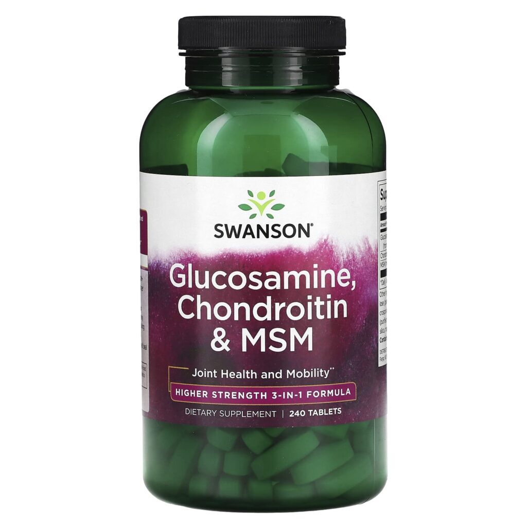 Swanson Glicosamina Condroitina e MSM 240 Comprimidos