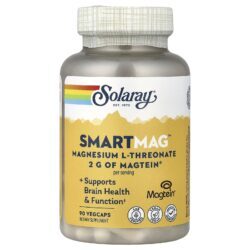 Solaray Magnésio L-Treonato SmartMag® 90 VegCaps (48 mg por VegCap)