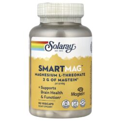 Solaray Magnésio L-Treonato SmartMag® 90 VegCaps (48 mg por VegCap)