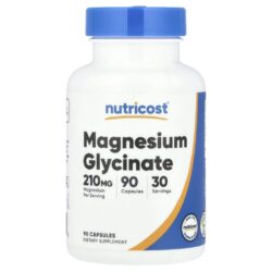 Nutricost Glicinato de Magnésio 90 Cápsulas (70 mg por Cápsula)